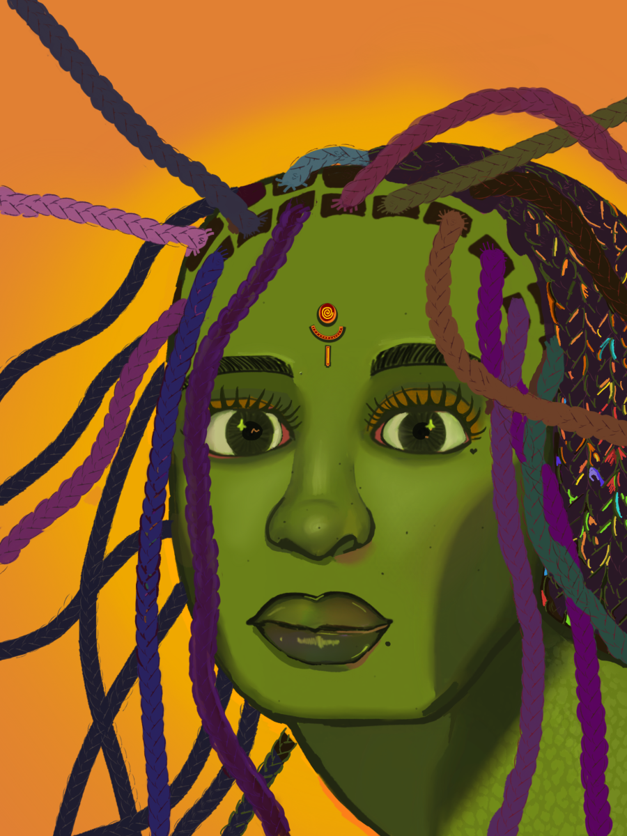 Digital painting with vibrant color palette