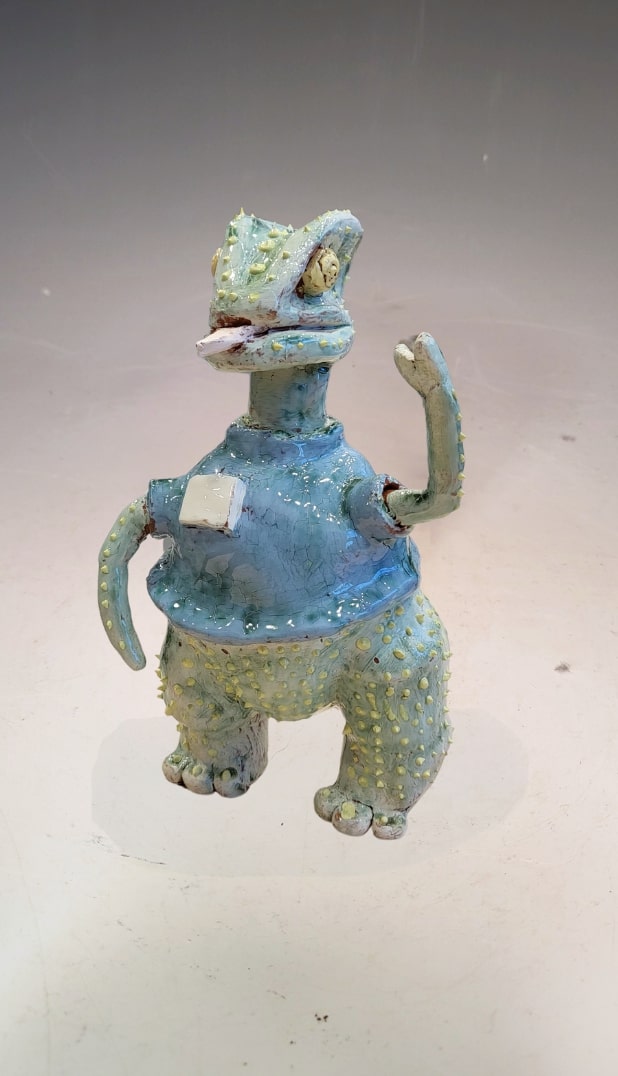 Handcrafted ceramic vase with intricate patterns