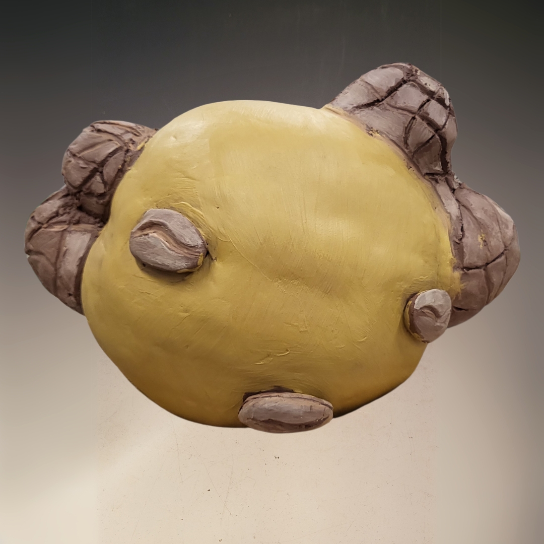 Ceramic sculpture showcasing texture and form