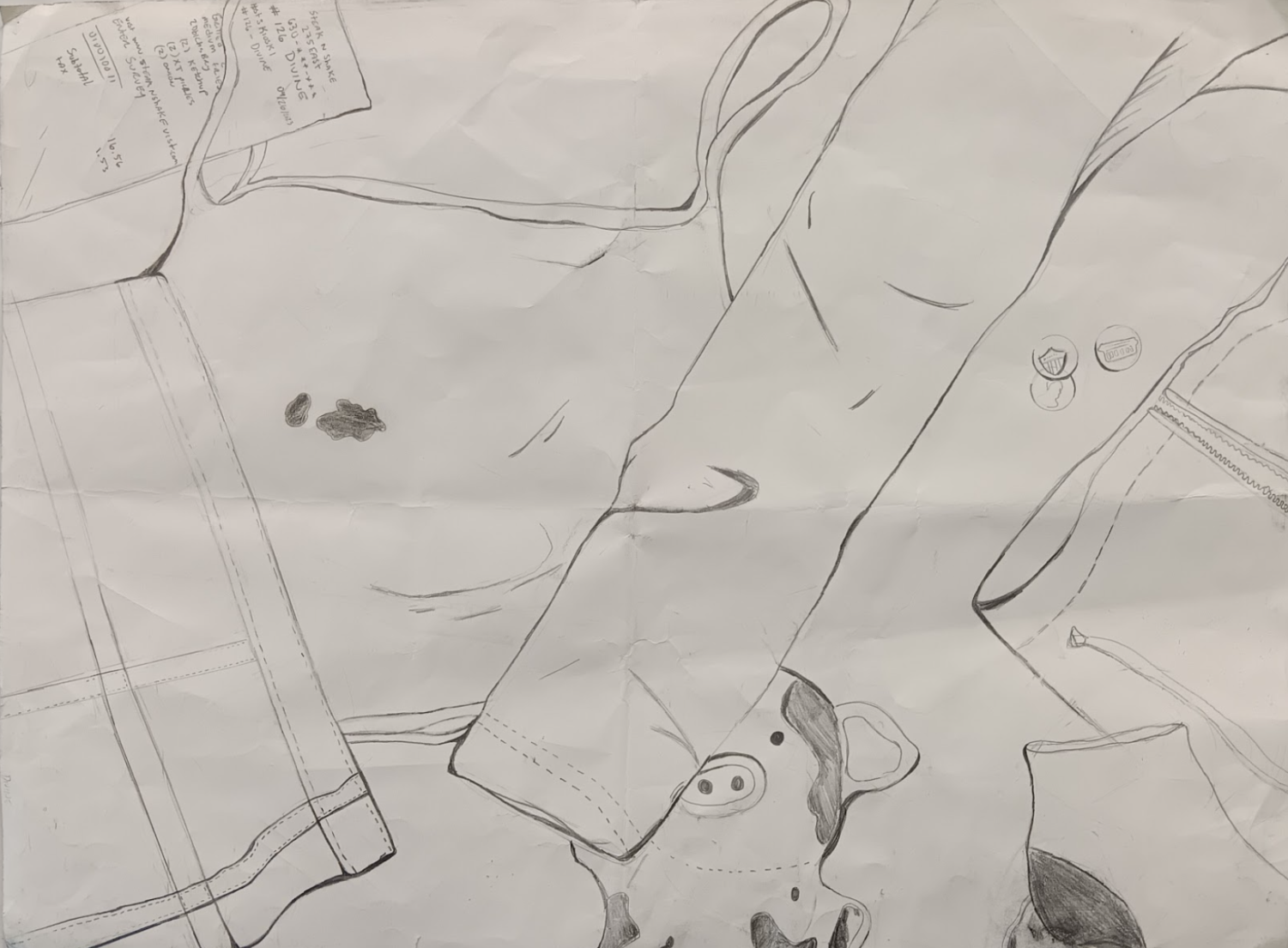 Traditional pencil sketch study