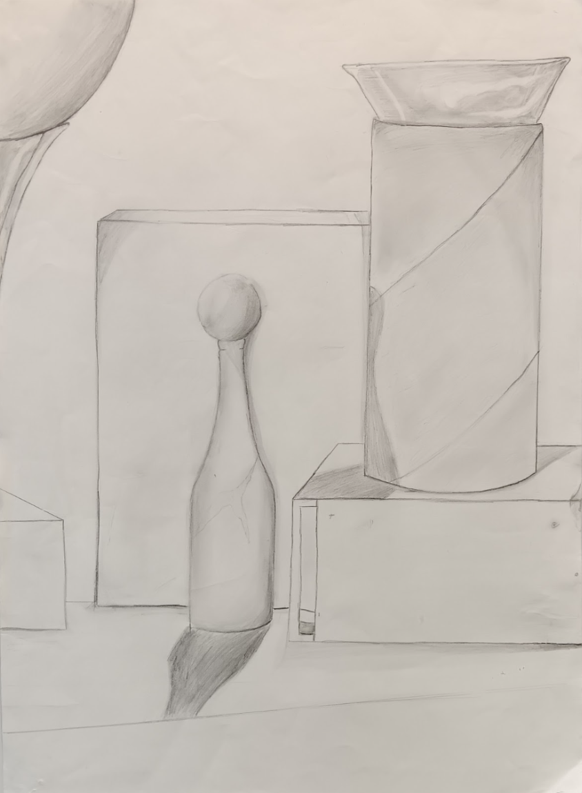 Pencil still life drawing with shading techniques